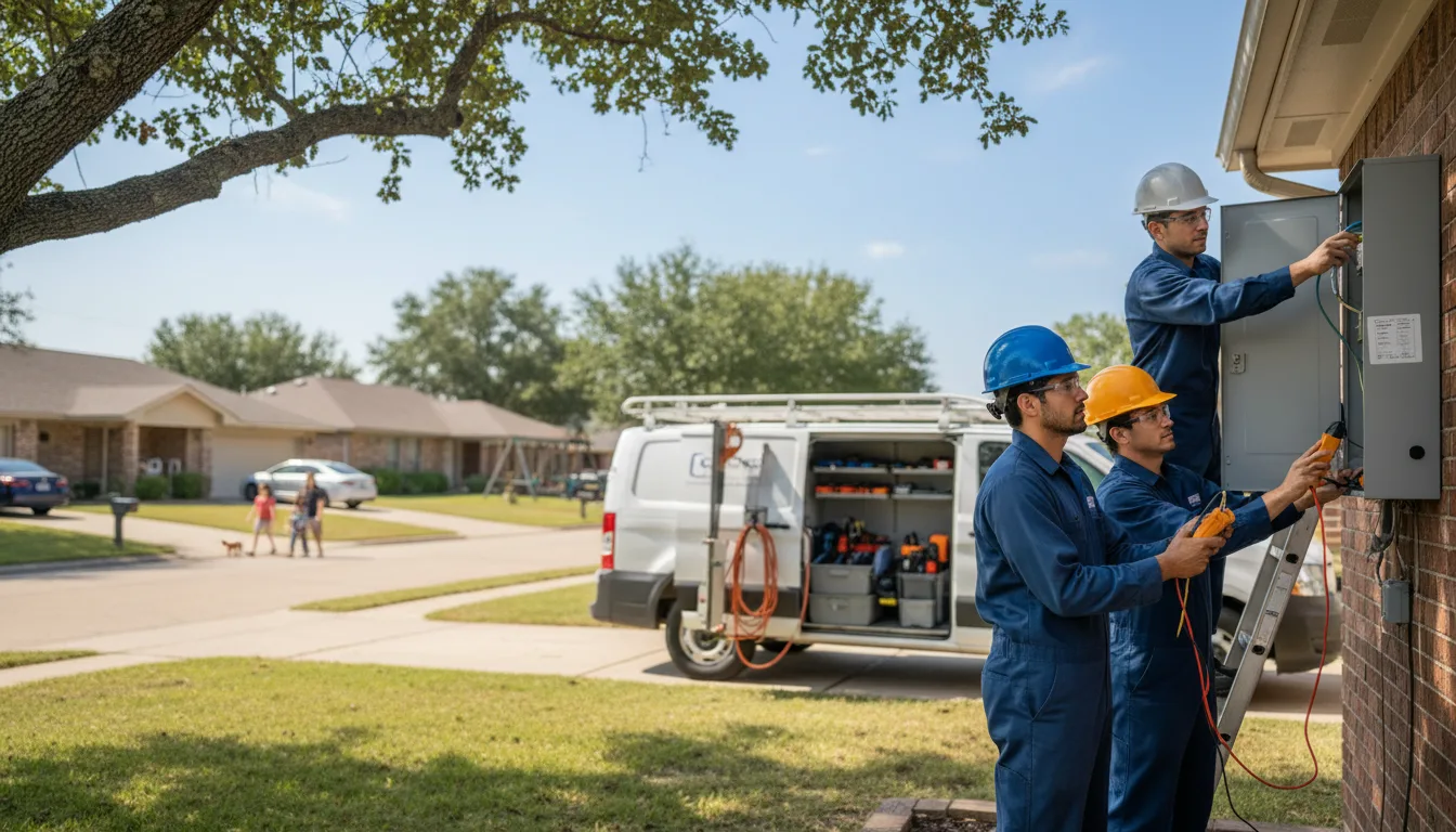 Certified electrician providing emergency electrical services in Rochert, MN